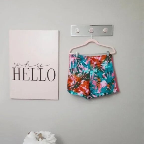 NWT Juicy Couture palm print cotton French Terry crop top & shorts bundle set - Picture 10 of 12